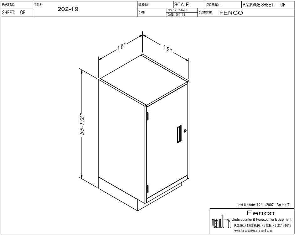 Fenco F-202 Pedestal Unit with Locking Cupboard Door