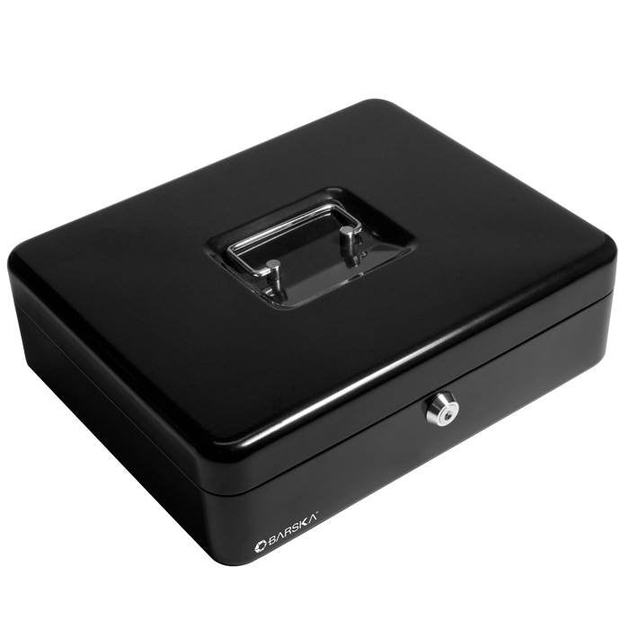 Barska CB11790 Key Lock Cash Box With Coin Tray