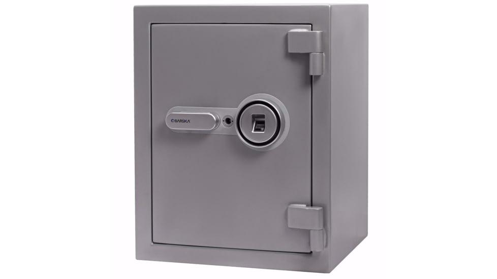 Biometric &amp; Fingerprint Safes - Barska AX13494 1.64 Cu. Ft. Biometric Fireproof Safe Gray
