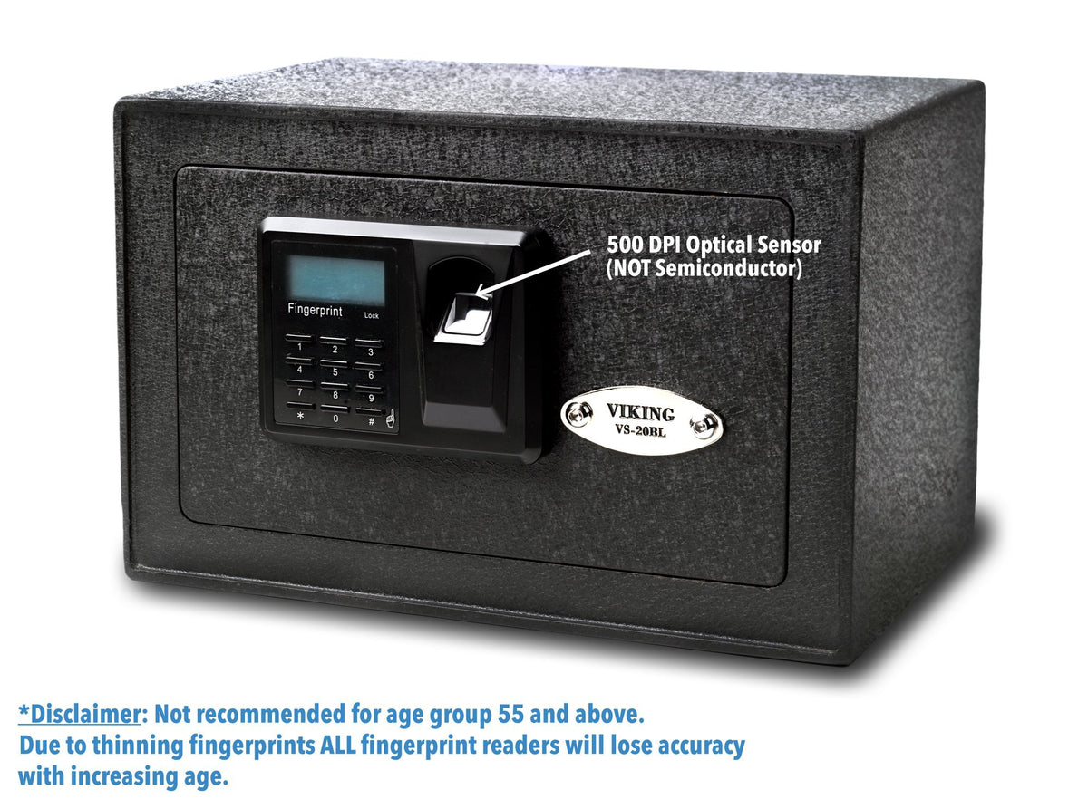 Biometric &amp; Fingerprint Safes - Viking VS-20BLX MINI Biometric Safe