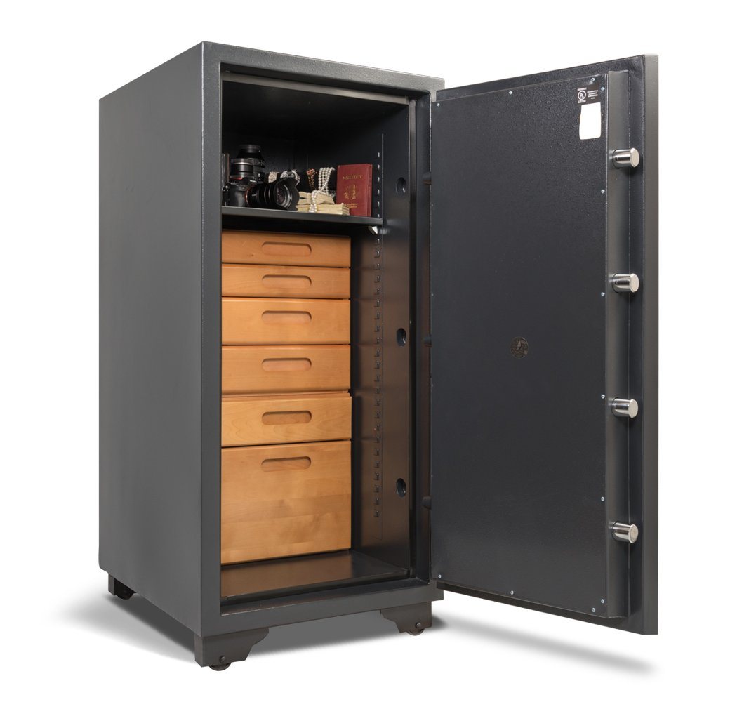 AMSEC CSC4520 Burglar and Fire Safe Door Open with Two &amp; Four Drawer Cabinets