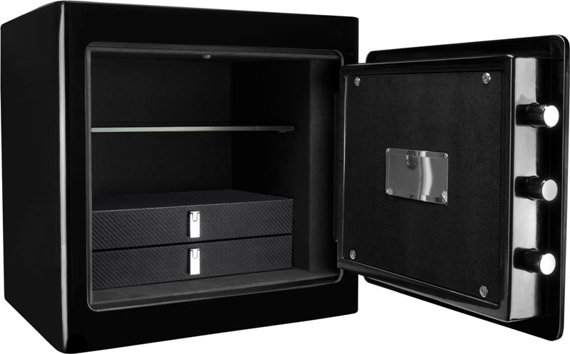 Burglar Fire Safe Products - Barska AX13106 Black Keypad Jewelry Safe, Black Interior