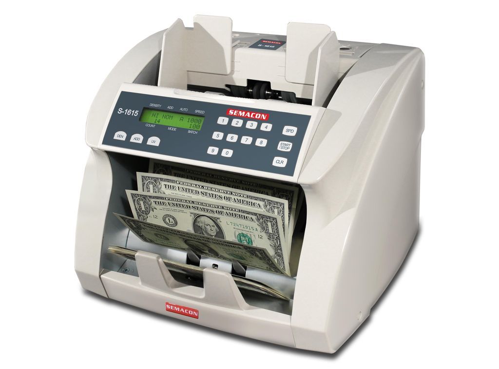 Coin And Currency Counters - Semacon S-1615 Bank Grade Currency Counter (UV CF)