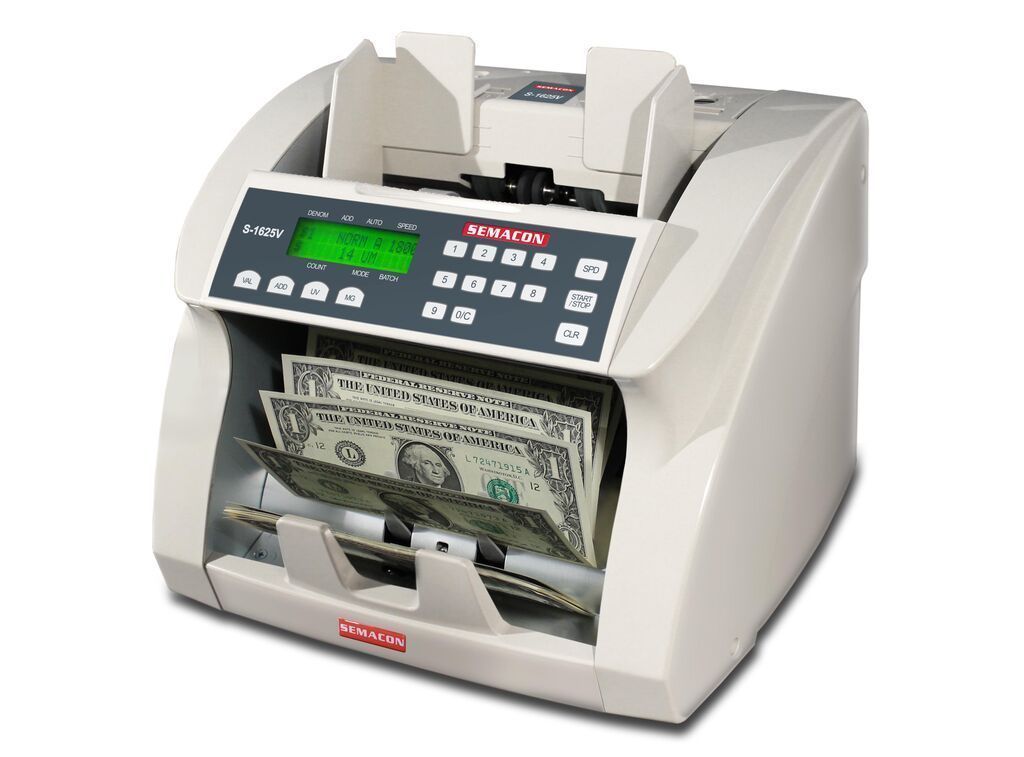 Coin And Currency Counters - Semacon S-1625V Bank Grade Currency Counter (UV/MG CF)