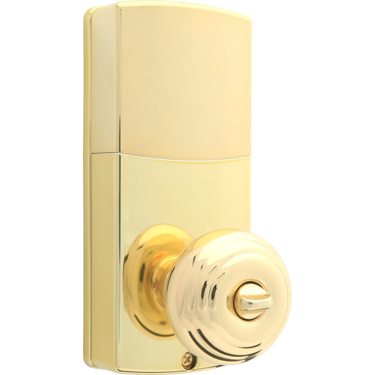 Honeywell 8732001 Electronic Entry Knob Door Lock with Keypad in Polished Brass