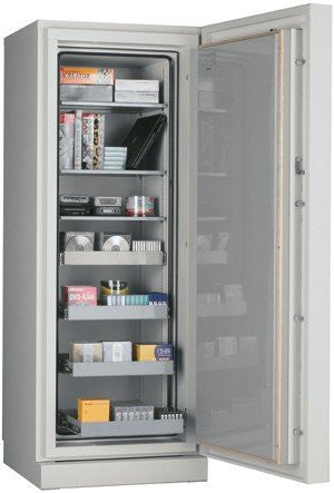 FireKing DS6420-2 Two Hour Data Media Safe Door Open with Drawers Full