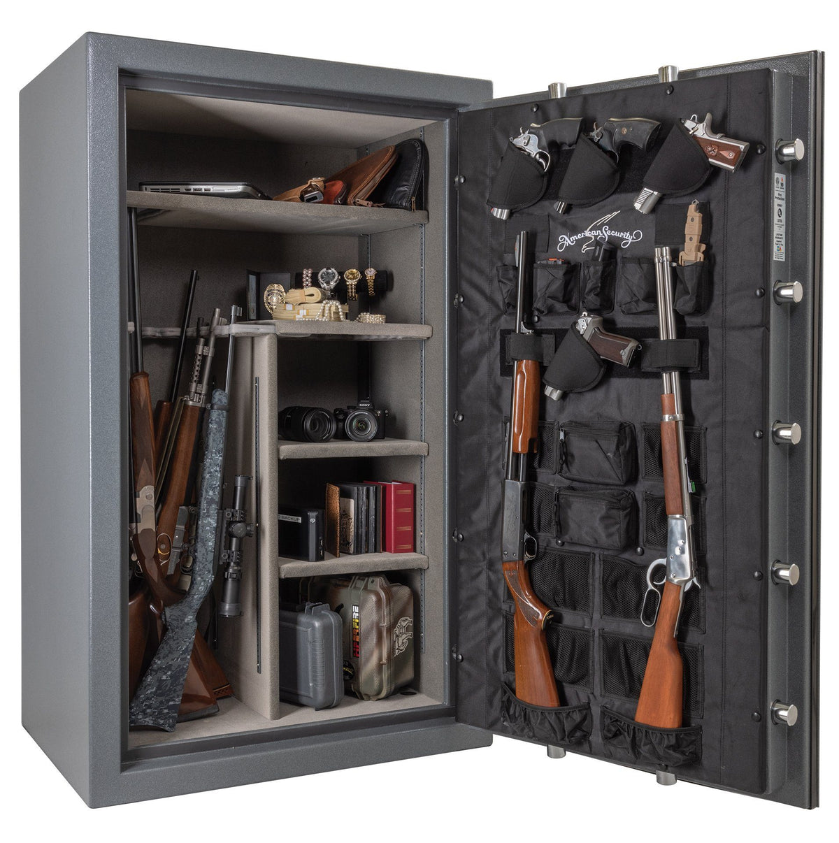 AMSEC NF6036E5 Rifle &amp; Gun Safe with ESL5 Electronic Lock Door Open
