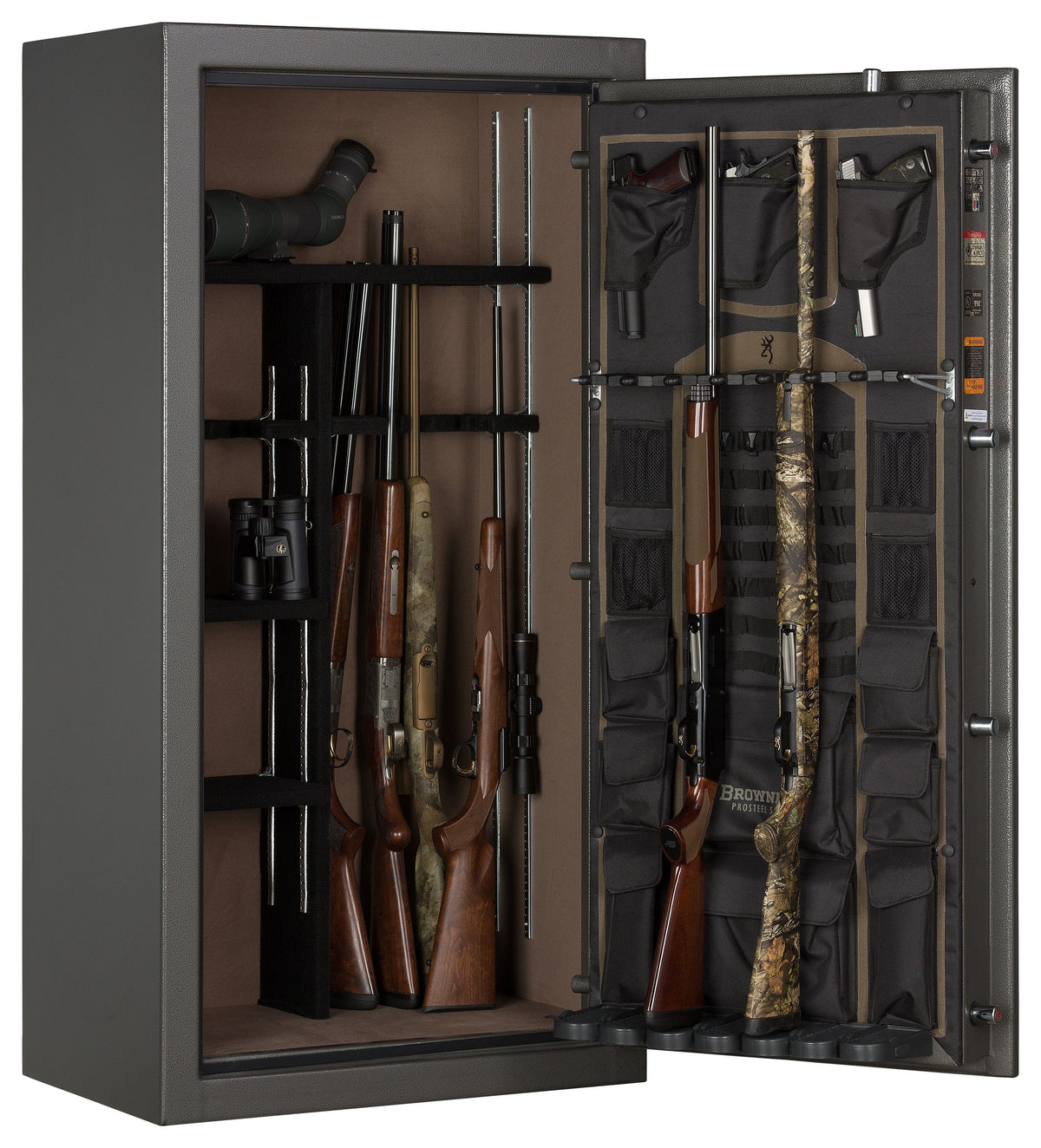 Browning SP23 Core Collection Sporter Gun Safe Hammer Gloss Gray Door Open Full