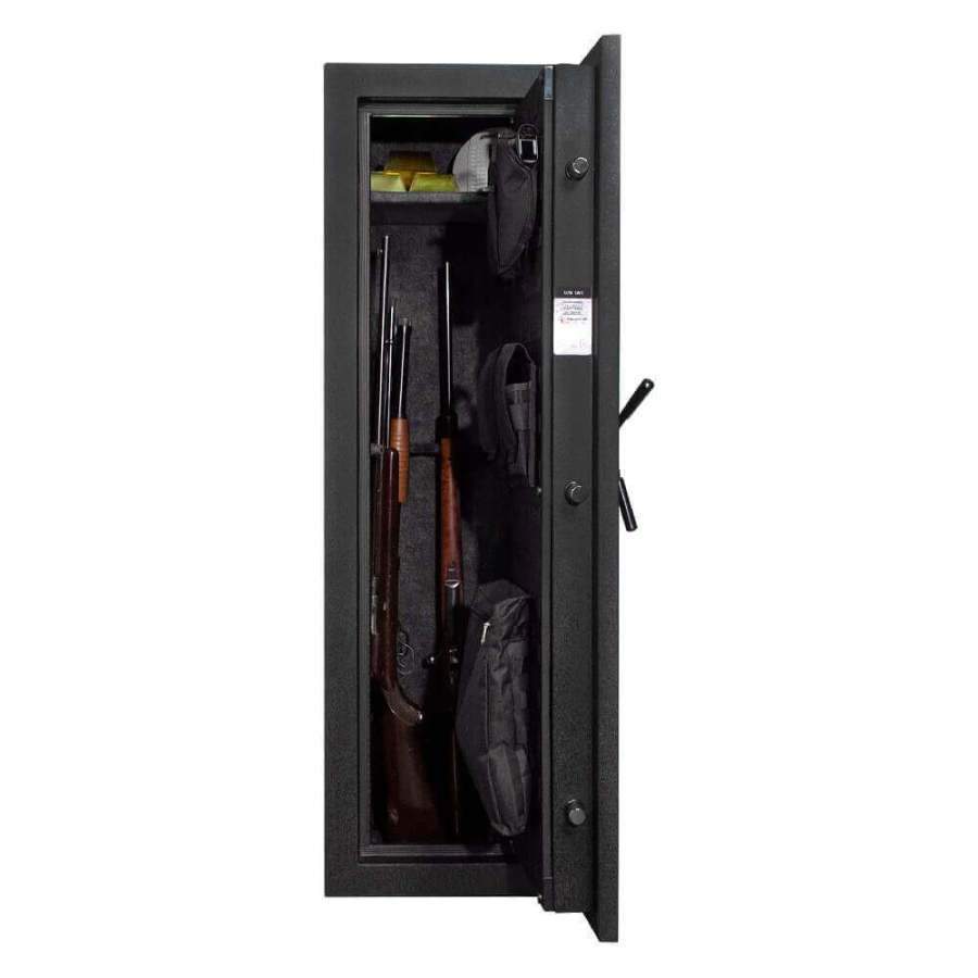 Stealth EGS14 Essential Gun Safe 30 Minute Fire Door Open Front With Rifles