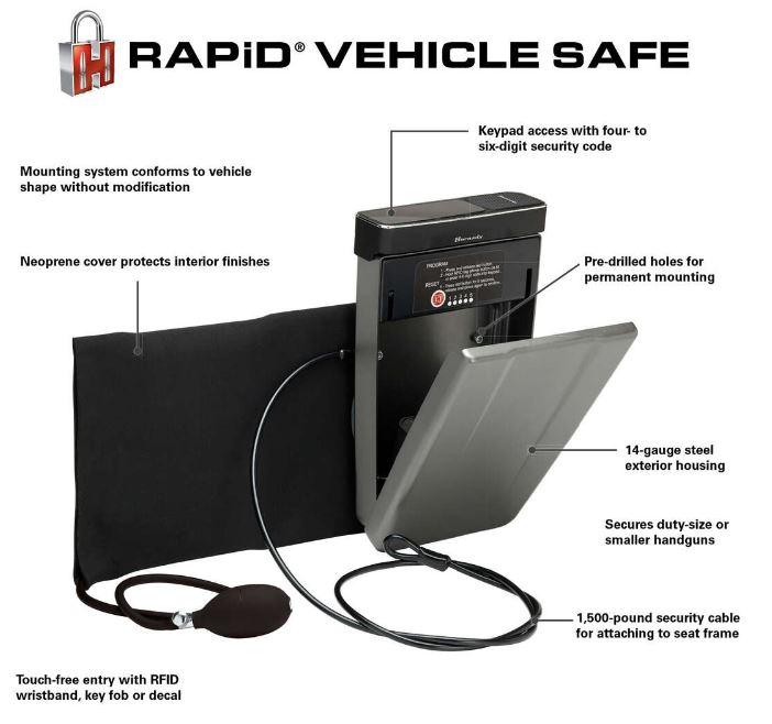 Hornady 98210 RAPID Vehicle Safe with RFID Lock
