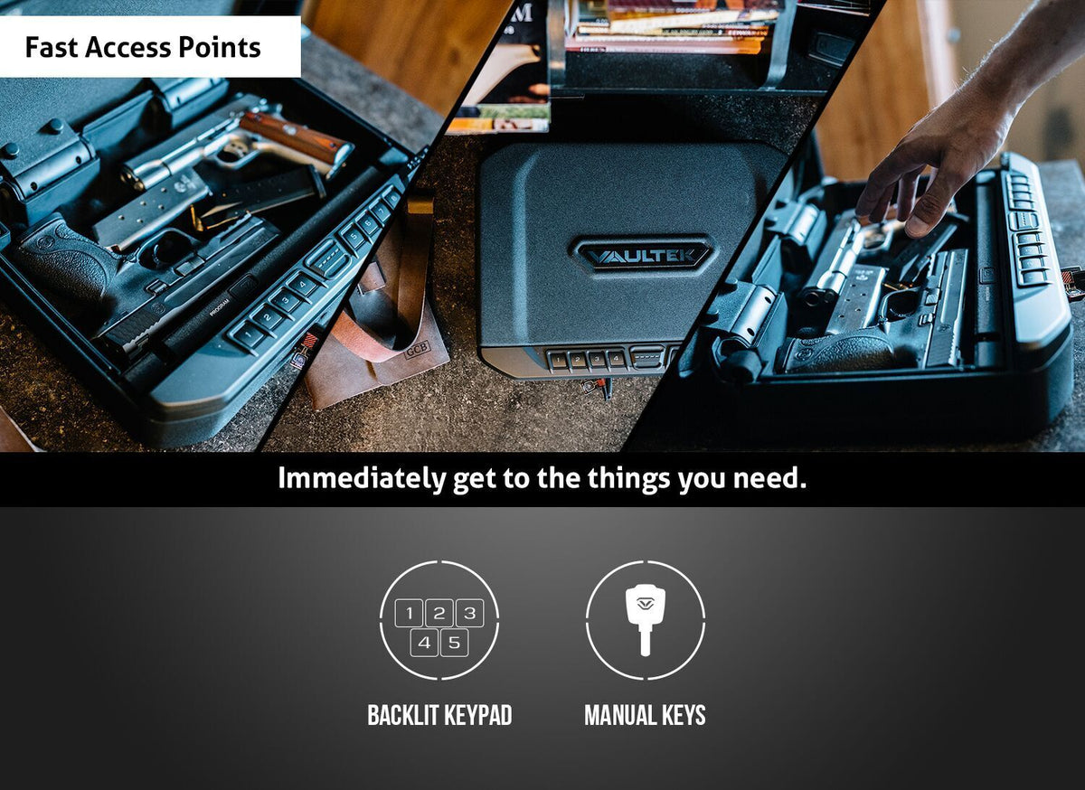 Handgun And Pistol Safes - Vaultek ProVe-BK Essential Series Pistol Safe