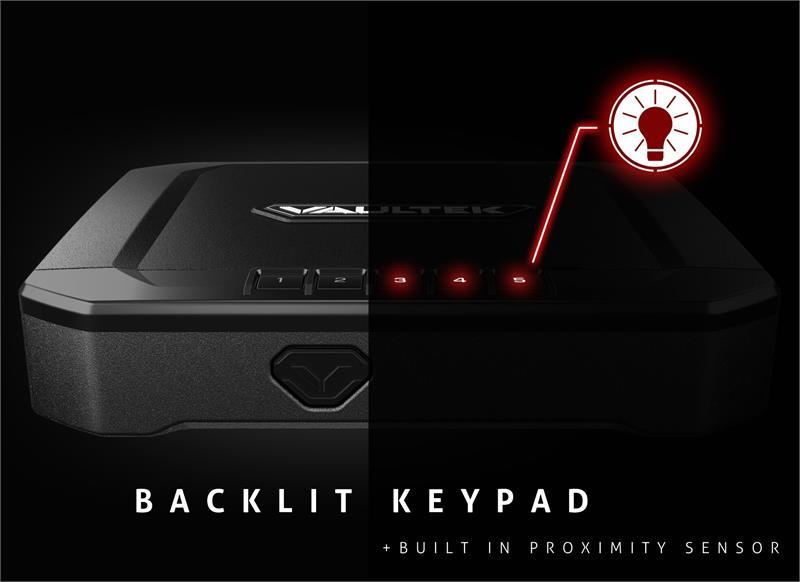 Vaultek VE20 Portable Handgun Safe Backlit Keypad