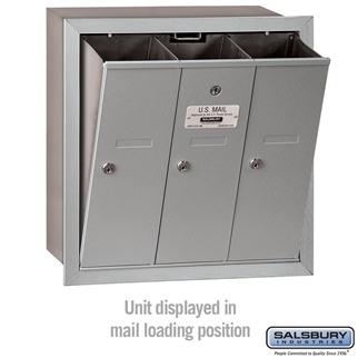 Mailboxes - Salsbury 4B Vertical Mailbox - 3 Doors - Recessed Mounted - USPS Access