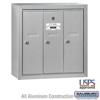 Mailboxes - Salsbury 4B Vertical Mailbox - 3 Doors - Surface Mounted - USPS Access