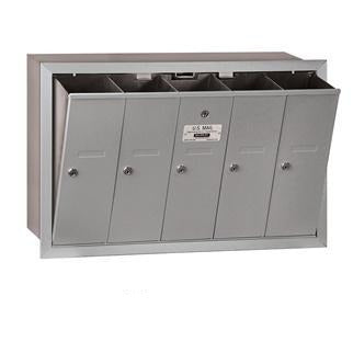 Mailboxes - Salsbury 4B Vertical Mailbox - 5 Doors - Recessed Mounted - USPS Access