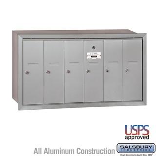 Mailboxes - Salsbury 4B Vertical Mailbox - 6 Doors - Recessed Mounted - USPS Access