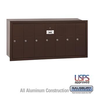 Mailboxes - Salsbury 4B Vertical Mailbox - 7 Doors - Recessed Mounted - USPS Access
