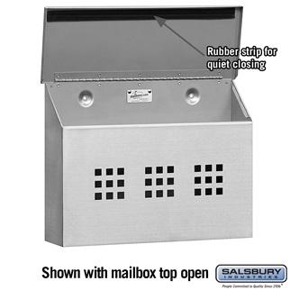 Mailboxes - Salsbury Stainless Steel Mailbox - Decorative - Horizontal Style