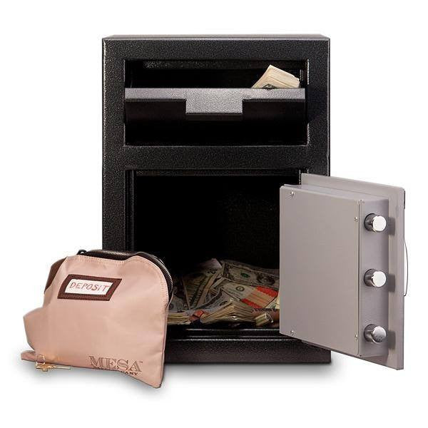 Mesa MFL2014E Front Load Depository Safe Door &amp; Drop Open with Deposit Bag