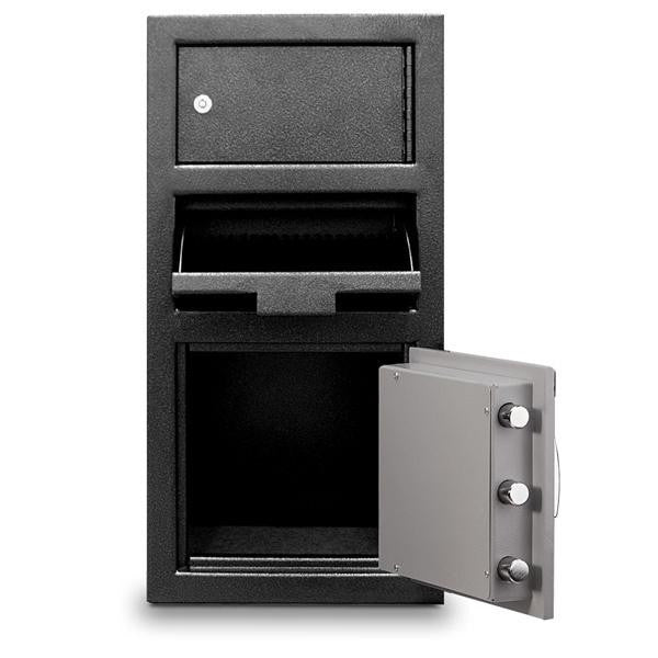 Mesa MFL2014EOLK Front Drop Depository Safe With Top Locker Bottom Door &amp; Drop Open