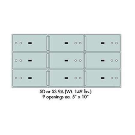 Safe Deposit Boxes - SafeandVaultStore SD-9A Safe Deposit Boxes (9 - 5&quot; X 10&quot; Openings)