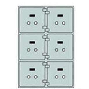 SafeandVaultStore SN-6 Safe Deposit Boxes 6 - 5" X 5" Openings