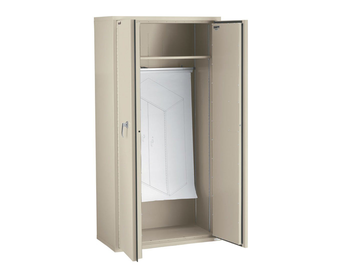 FireKing CF7236-D Secure Storage Cabinet Door Open Parchment No Shelves