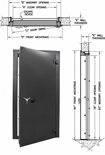 Access 7836 Insulated Fire Rated Vault Door (2, 4, or 6 Hour Fire Ratings)