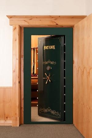 Fort Knox Executive 8240 In Swing Vault Door Green with Wood Trim